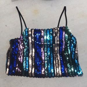 TopShop sequin Top